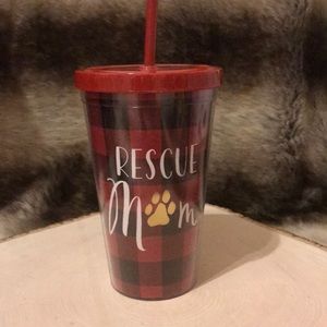 NWOT Rescue mom travel cup drink mug with straw